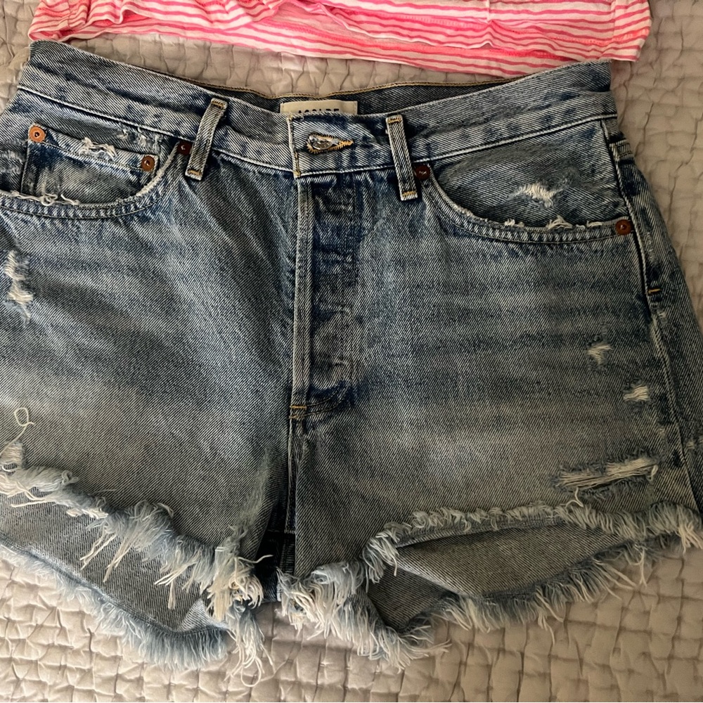 AGOLDE Parker Vintage Denim Cotton Cut Off Shorts Sz 27 Swapmeet NWOT
